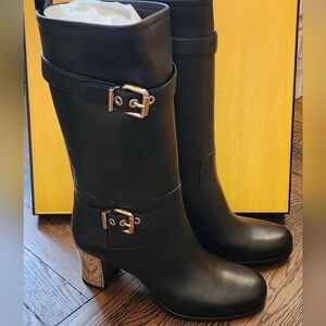 Fendi Black Leather Women's Boots US10 EU 41